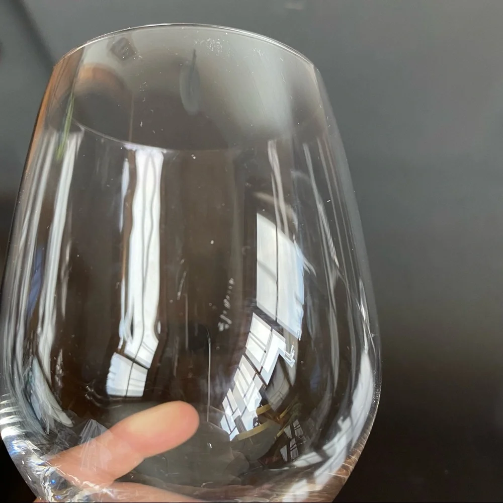 Spiegelau Wine Glasses 8-7/8” Pair Of Older Crown‎ S Logo 14 Oz.